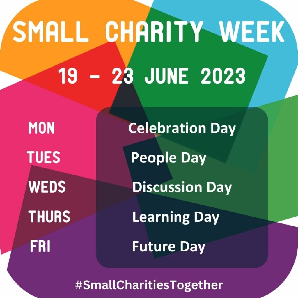 Small Charity Week graphic of dates